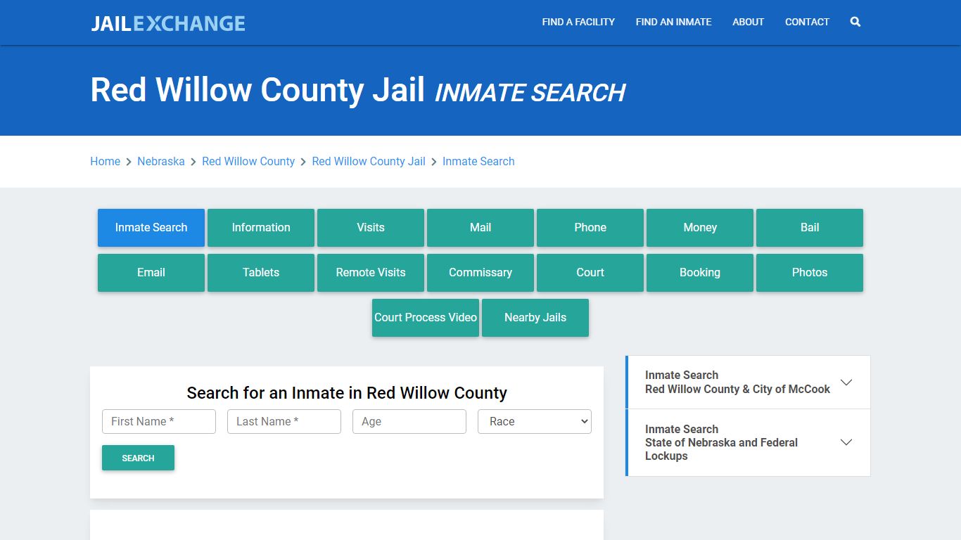 Red Willow County Jail, NE Inmate Search: Roster & Mugshots