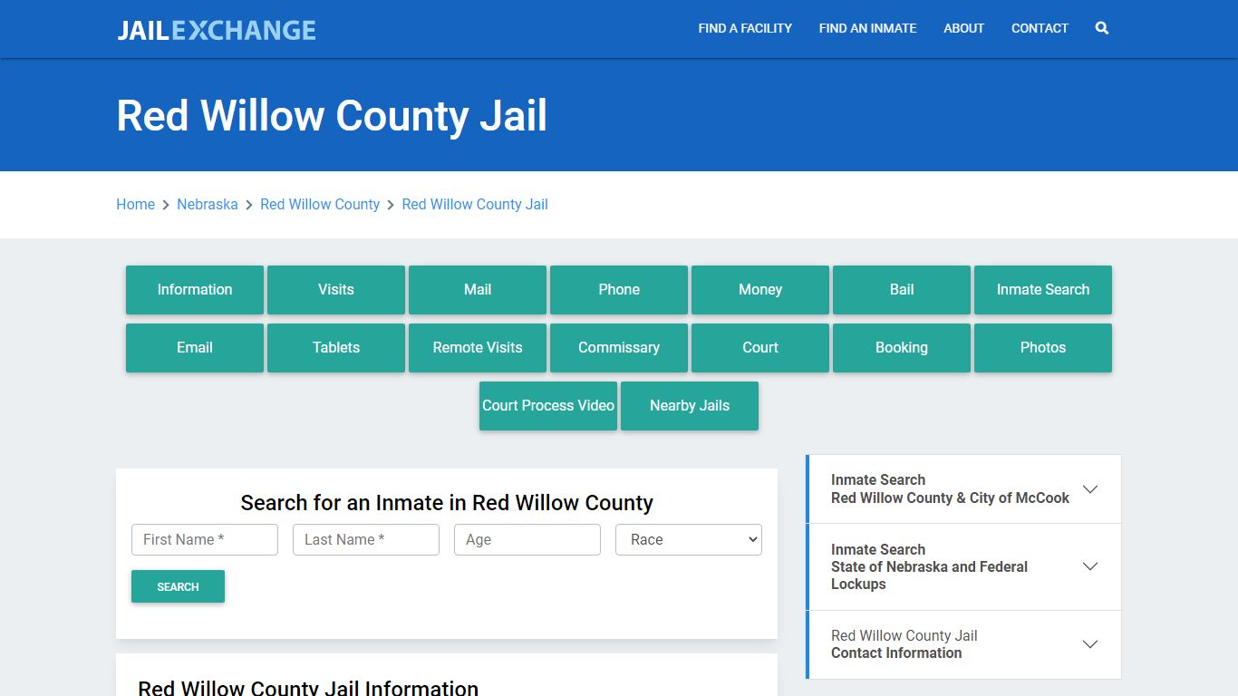 Red Willow County Jail Roster Lookup, NE, Inmate Search